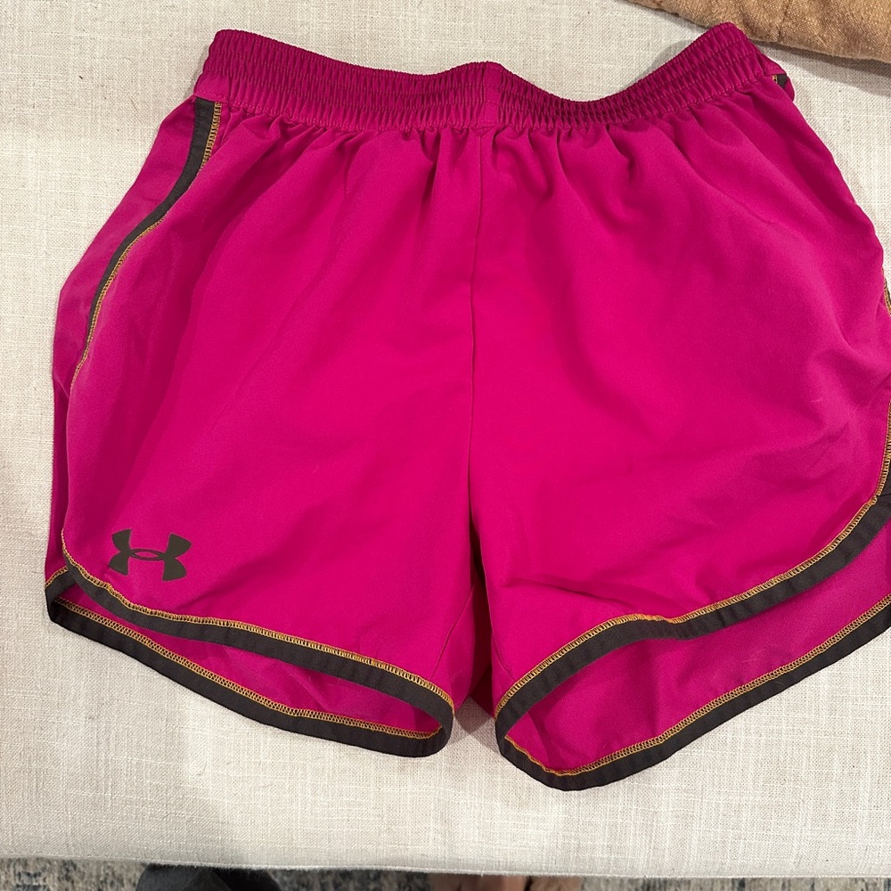 Under Armour Women's Fuchsia Athletic Shorts